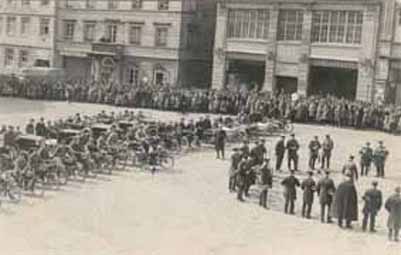 Empfang auf dem Marktplatz